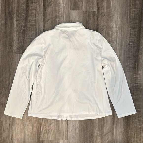 J. Jill Ruffled Front Long Sleeve Button Down Top - Large - Picture 2 of 5